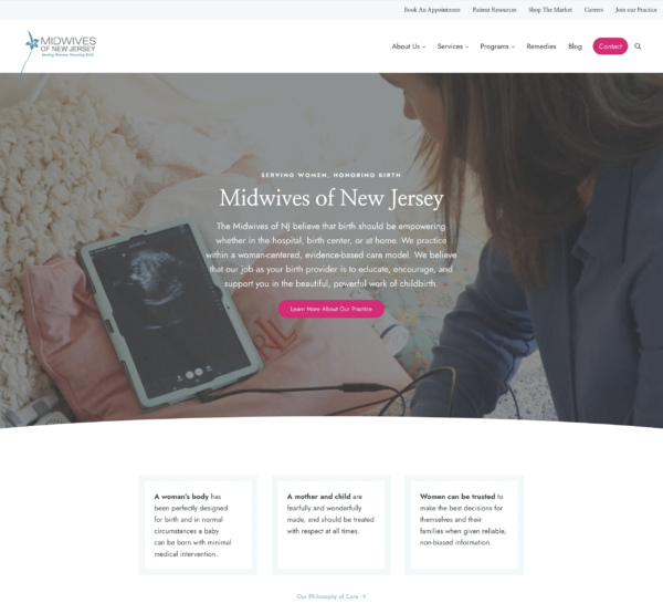 Screenshot of midwivesofnj.com